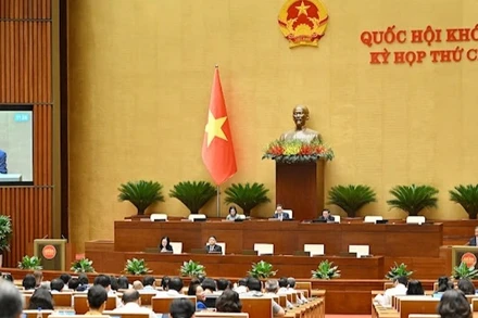 Quốc hội họp phiên toàn thể tại hội trường ngày 22/5. (Ảnh: THỦY NGUYÊN)