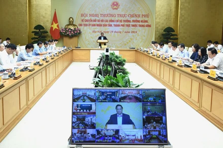 Thủ tướng Phạm Minh Chính chủ trì Hội nghị Thường trực Chính phủ về chuyển đổi số với các đồng chí Bộ trưởng, trưởng ngành, Chủ tịch UBND các tỉnh, thành phố trực thuộc Trung ương.