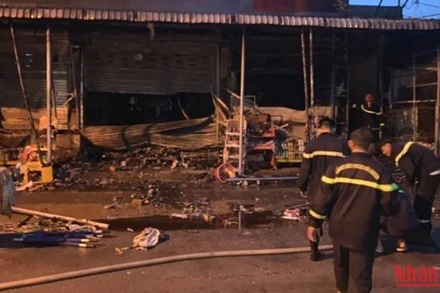 Hiện trường vụ hỏa hoạn.