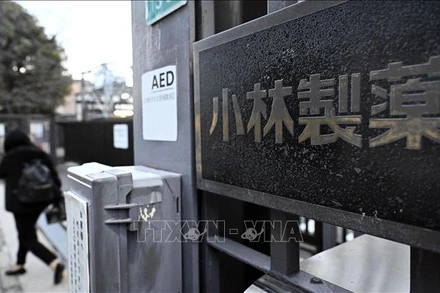 Nhà máy của Công ty dược phẩm Kobayashi tại Osaka, Nhật Bản, ngày 27/3/2024. Ảnh: Kyodo/TTXVN