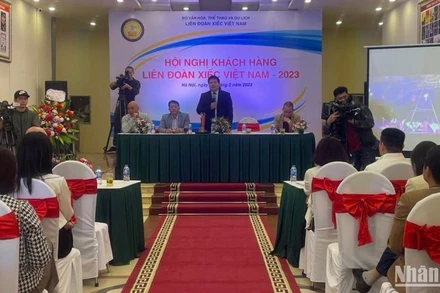 Toàn cảnh Hội nghị khách hàng năm 2023 của Liên đoàn Xiếc Việt Nam. 