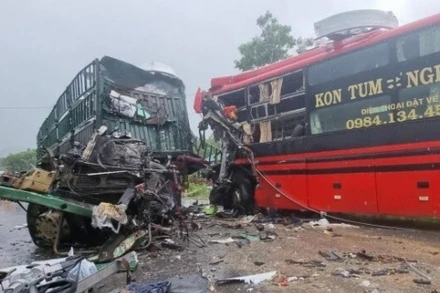 Hiện trường vụ tai nạn.