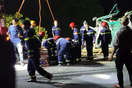 Hiện trường vụ tai nạn.