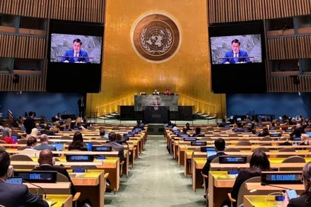 Toàn cảnh một phiên họp của Đại hội đồng Liên hợp quốc. (Ảnh: Thanh Tuấn/TTXVN)