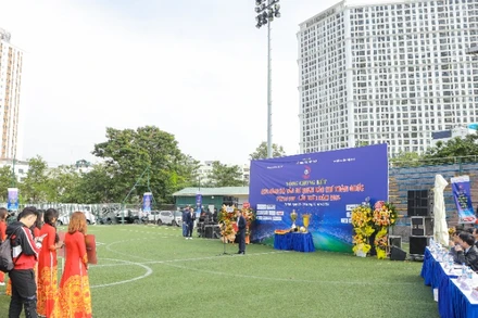 Lễ khai mạc Vòng chung kết Giải bóng đá các cơ quan báo chí toàn quốc Press Cup 2024.