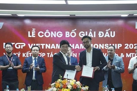 Hình ảnh lễ ký kết hợp tác chiến lược giữa VTVcab và MTGP diễn ra sáng 23/11. (Ảnh: BTC)