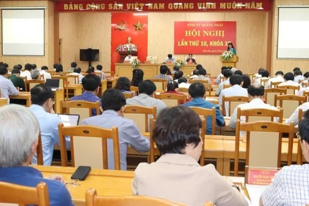 Quang cảnh Hội nghị lần thứ 10, Tỉnh ủy Quảng Ngãi khóa 20.