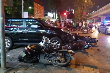 Hiện trường vụ tai nạn.