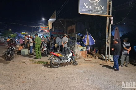 Hiện trường vụ tai nạn giao thông.