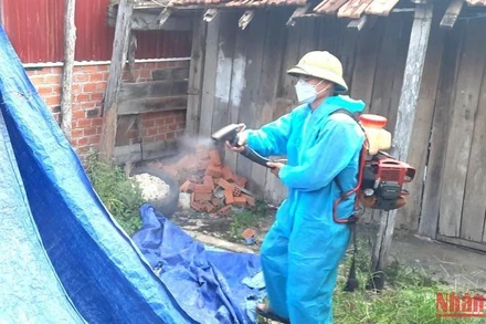 Các ngành chức năng tiến hành xử lý môi trường để phòng chống dịch. (Ảnh minh họa)