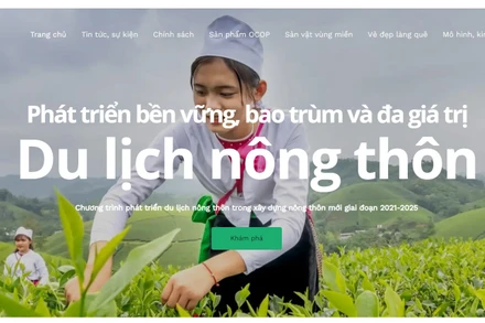 Chuyên trang là nơi quảng bá tiềm năng, thế mạnh du lịch nông thôn. (Ảnh chụp màn hình)