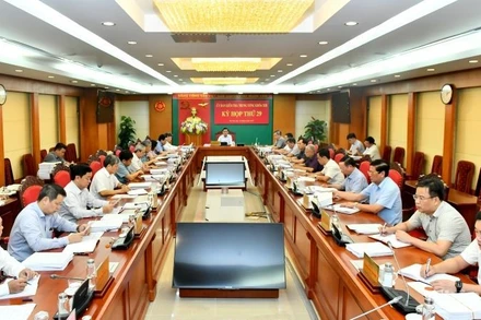 Quang cảnh Kỳ họp thứ 29, Ủy ban Kiểm tra Trung ương. (Ảnh: ĐĂNG KHOA)