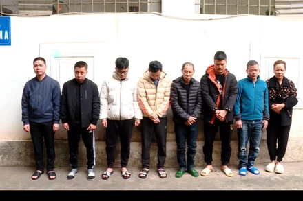 Các đối tượng bị bắt giữ về hành vi đánh bạc và tổ chức đánh bạc qua mạng 