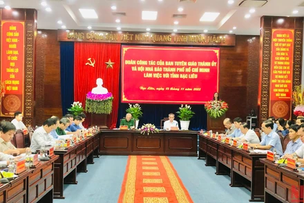 Quang cảnh buổi làm việc. (Ảnh: Trọng Duy)