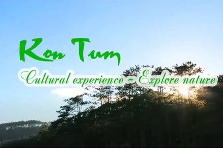 Video clip “Kon Tum - Trải nghiệm văn hóa, khám phá thiên nhiên” quảng bá hình ảnh thiên nhiên, văn hóa, con người vùng đất Kon Tum. (Ảnh chụp màn hình)