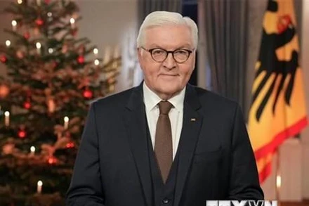 Tổng thống Đức Frank-Walter Steinmeier trong bài phát biểu về tình trạng quốc gia tại Berlin, ngày 28/10. (Ảnh: DW/TTXVN)