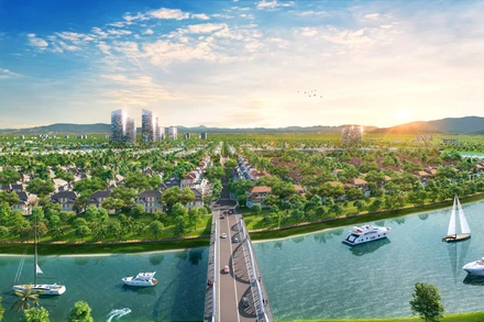 Dự án khu đô thị cao cấp Sunneva Island biệt lập trên đảo Đồng Nò ở Đông Nam Đà Nẵng. Ảnh minh họa