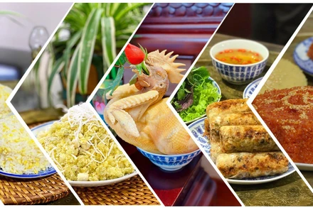 Những món ăn truyền thống có thể chuẩn bị cho mâm cỗ rằm tháng bảy. (Ảnh: Nguyễn Phương Hải)