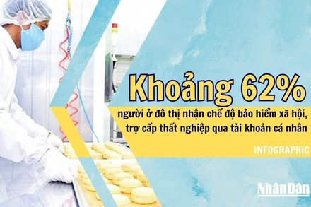 [Infographic] Khoảng 62% người ở đô thị nhận chế độ bảo hiểm xã hội, trợ cấp thất nghiệp qua tài khoản cá nhân 