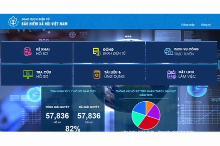 Bổ sung 2 dịch vụ công trực tuyến mới về bảo hiểm y tế và giải quyết hưởng bảo hiểm xã hội một lần.