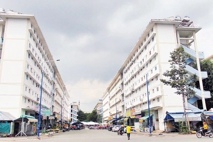 Khu nhà ở xã hội Becamex Hòa Lợi, thành phố Thủ Dầu Một, tỉnh Bình Dương. (Ảnh: Vũ Nguyên)