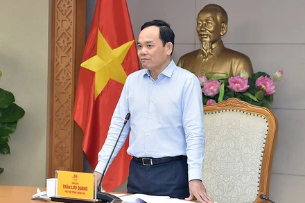 Phó Thủ tướng Trần Lưu Quang phát biểu tại cuộc họp. (Ảnh: VGP)