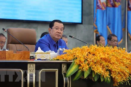 Chủ tịch Đảng Nhân dân Campuchia Hun Sen. (Ảnh: AKP/TTXVN phát)
