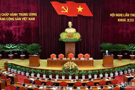 Hội nghị lần thứ sáu Ban Chấp hành Trung ương Đảng Cộng sản Việt Nam khóa XIII. (Ảnh: Đăng Khoa)