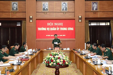 Quang cảnh Hội nghị Thường vụ Quân ủy Trung ương (Ảnh: Mod.gov.vn)