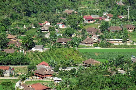 Thôn Lân Luông, xã Long Ðống (xã ATK) thuộc huyện Bắc Sơn, tỉnh Lạng Sơn, nơi có đèo Tam Canh, thuộc Khu di tích quốc gia đặc biệt khởi nghĩa Bắc Sơn. (Ảnh: Hùng Tráng)