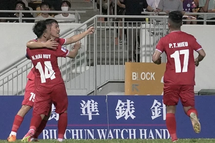 Hải Phòng FC lội ngược dòng thắng Rangers. (Ảnh: VOV)