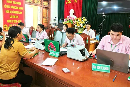 Điểm giao dịch tại xã của NHCSXH tỉnh Bắc Kạn.