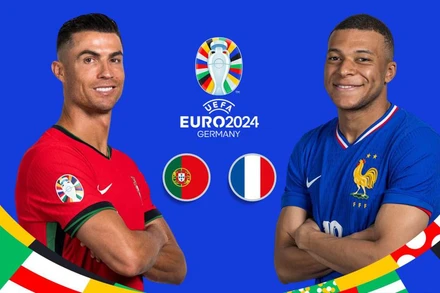 Hai cầu thủ Ronaldo và Mbappe.