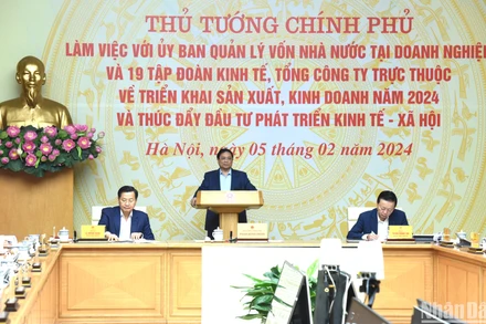 Thủ tướng Phạm Minh Chính dự và chủ trì hội nghị. Ảnh: TRẦN HẢI