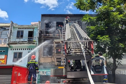 Hiện trường vụ cháy.