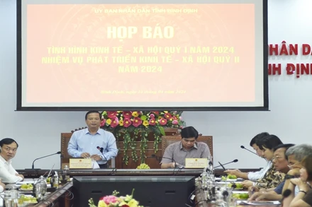 Quang cảnh buổi họp báo.