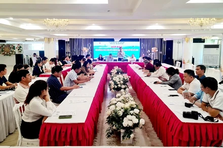 Quang cảnh buổi họp báo.