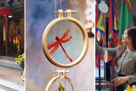 [Video] Khám phá đình thờ ông tổ nghề thêu, nghề sơn