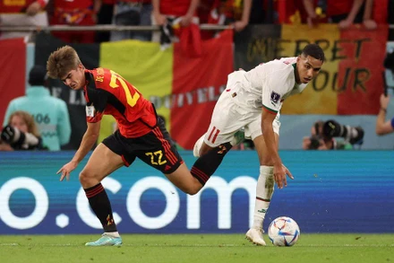 Không thể ghi bàn, tuyển Bỉ đứng trước nguy cơ bị loại sớm. (Ảnh: Reuters)