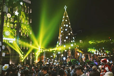 [Video] Nhà Thờ lớn Hà Nội lung linh trong đêm Giáng sinh