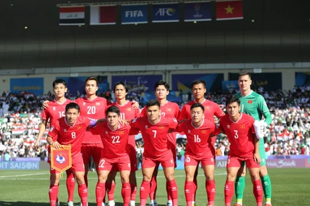 Đội tuyển Việt Nam tại Vòng chung kết Asian Cup 2023 diễn ra tại Qatar. (Ảnh: VFF)
