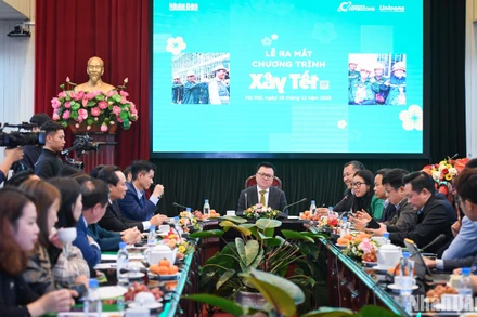 Lễ ra mắt chương trình Xây Tết 2024 diễn ra chiều 18/12. (Ảnh: THÀNH ĐẠT)