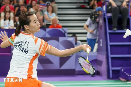Nguyễn Thùy Linh dừng bước tại vòng bảng Olympic Paris 2024. (Ảnh: Hoàng Linh/TTXVN)