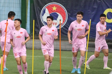 [Ảnh] Tuyển Việt Nam sẵn sàng cho trận gặp đội tuyển Philippines