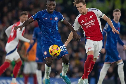 Arsenal tỏ rõ lợi thế trong năm lần chạm trán gần nhất. (Ảnh: Getty)