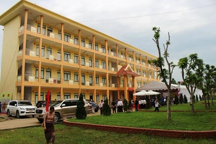 Đơn nguyên ký túc xá sinh viên Lào do tỉnh Hủa Phăn đầu tư xây dựng.