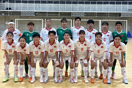 Các thành viên đội tuyển futsal nữ Việt Nam. (Ảnh: VFF)