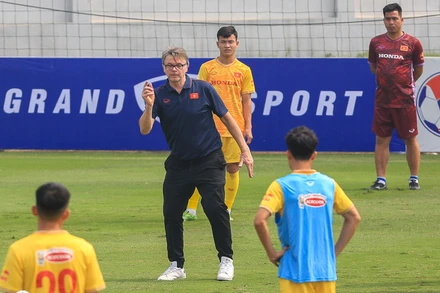 U23 Cup – Doha, Qatar 2023 là giải đấu đầu tiên của tân huấn luyện viên Philippe Troussier cùng với U23 Việt Nam. (Ảnh: VFF)