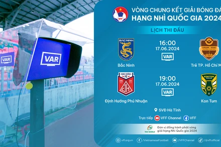 Lịch thi đấu các trận đấu của Vòng chung kết giải hạng Nhì quốc gia 2024. (Ảnh: VFF)