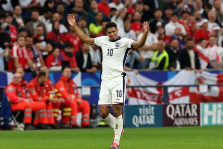 Cầu thủ sinh năm 2003 Jude Bellingham là người ghi bàn thắng duy nhất của trận đấu. (Ảnh: Getty)